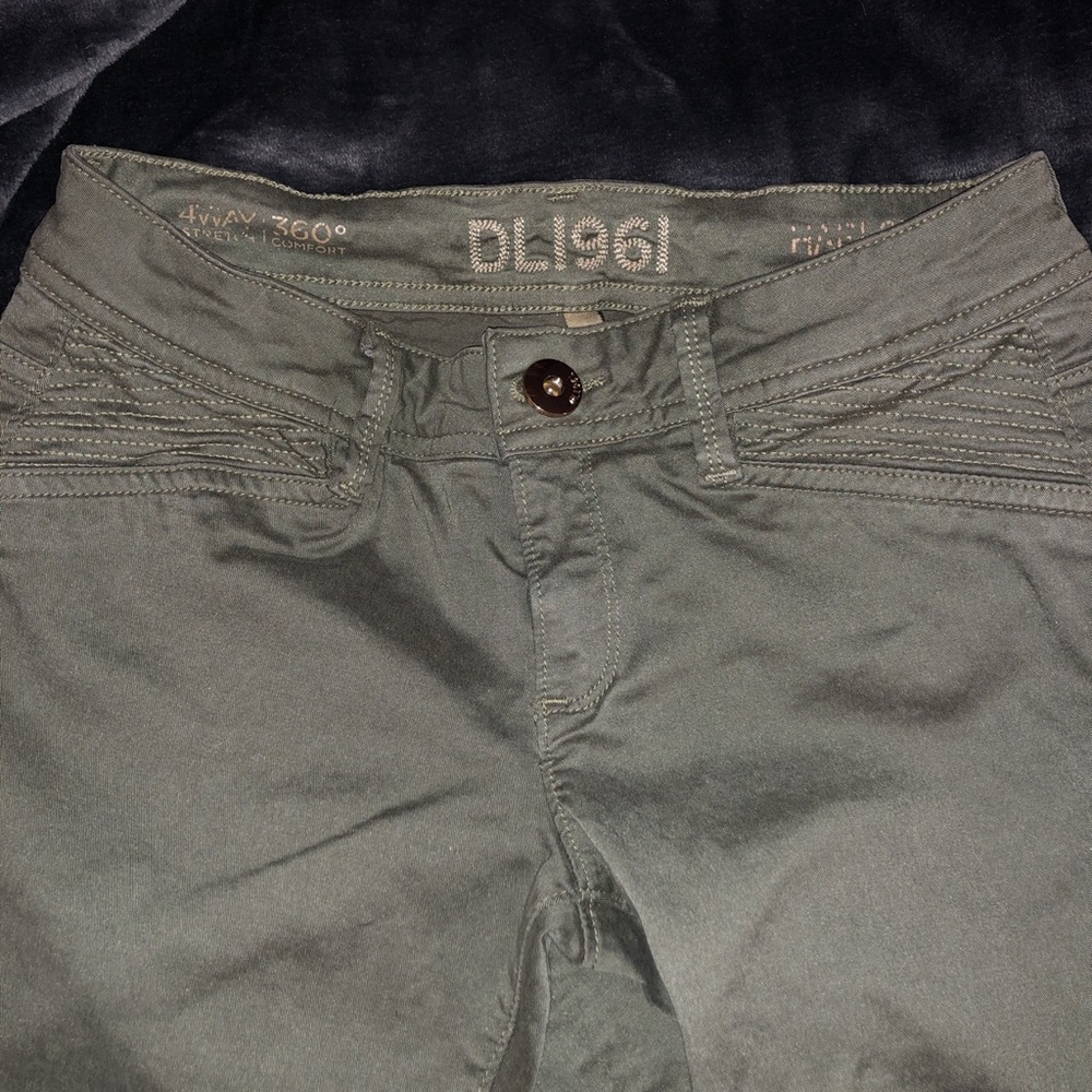 Olive Green Moto pants like new